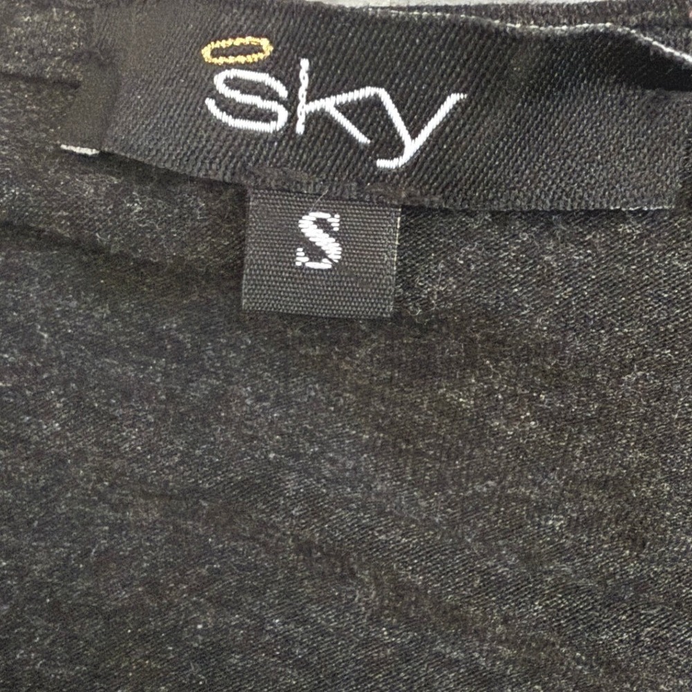 Sky Brand Y2K Top Green Rhinestones Empire Waist Small Grey 2000s Rare Clubwear - Picture 3 of 14